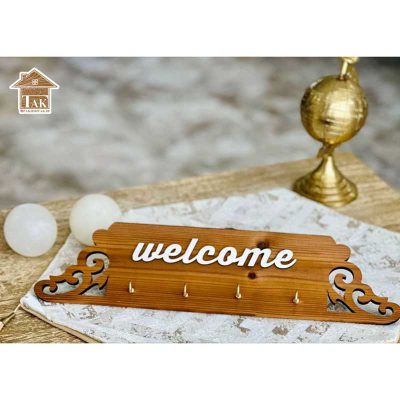 جاکلیدی-چوبی-طرح-Welcome