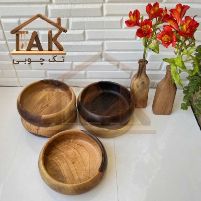 کاسه-چوبی-گرد-قطر-20-چوب-گردو-1