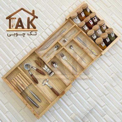 جا-قاشقی-(نظم‌دهنده)-رگلاژی-داخل-کابینتی-۱۰-خانه-لوکس-بزرگ-چوب-کاج---2