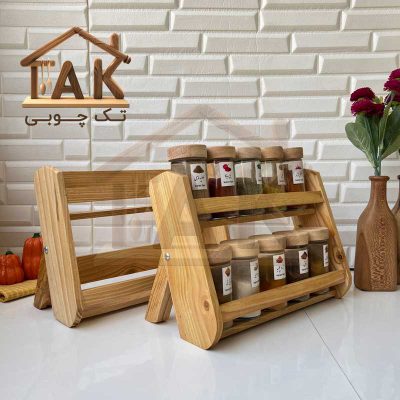 استند-ادویه-نردبانی-10-عددی-چوب-کاج--2